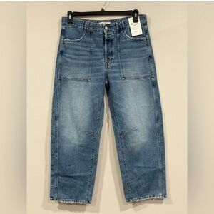 Madewell Blue The Darted Barrel Leg Jeans W28 NWT